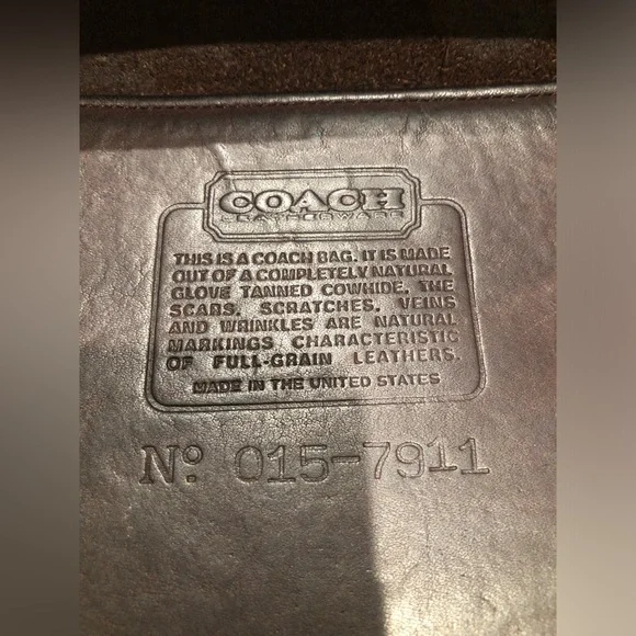 VINTAGE COACH MAHOGANY LEATHER SHOULDER SAC BUCKET BAG #9730 W/ 1-SIDED HANGTAG - Picture 15 of 15